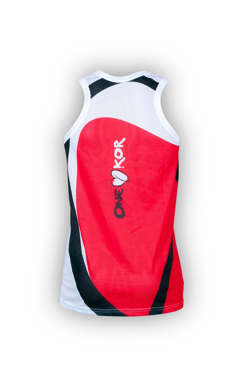 ONEKOR - Tight tank top red and white