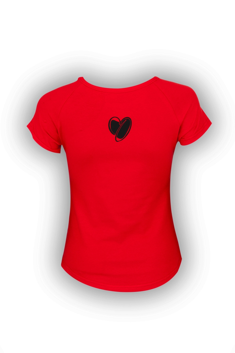 ONEKOR - T-shirt rossa attillata