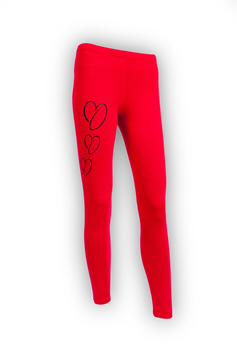 ONEKOR - Long leggins red 3 hearts