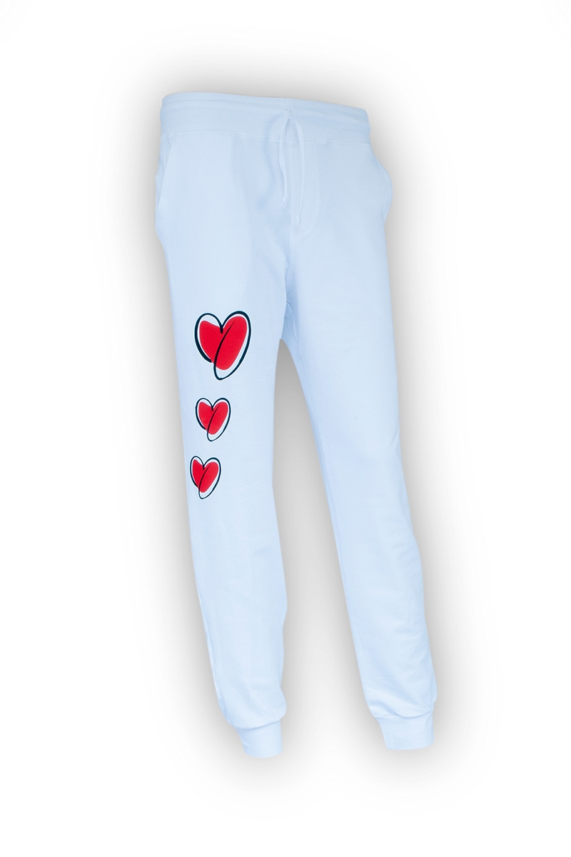 ONEKOR - White pant 3 hearts reds