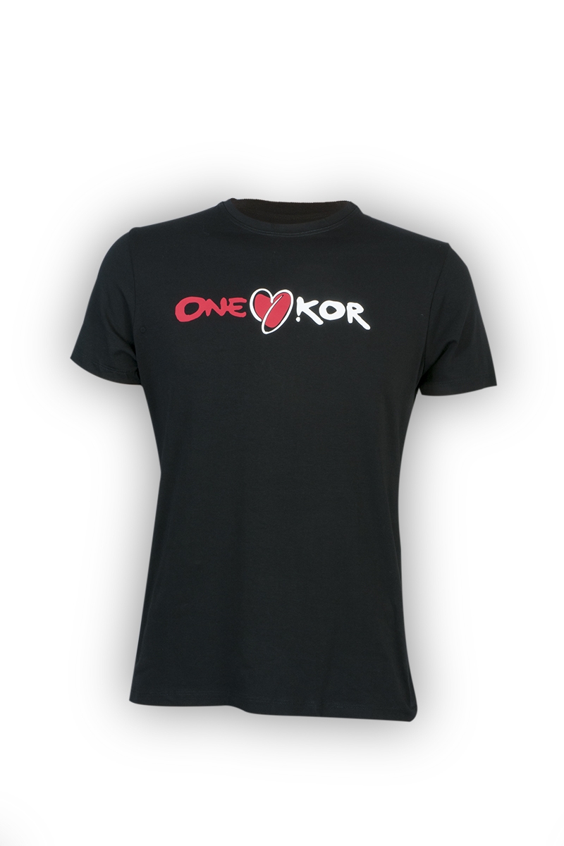 ONEKOR - T-shirt nera girocollo