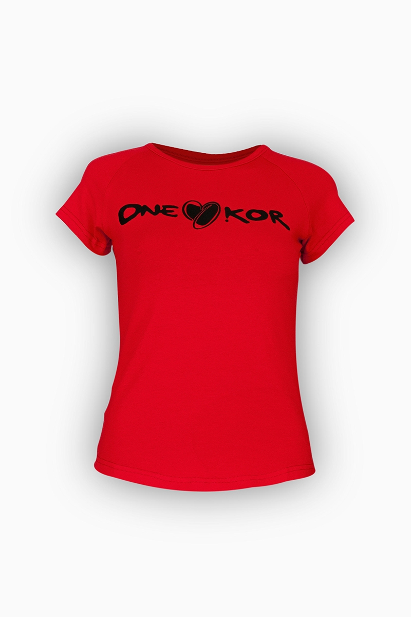 ONEKOR - T-shirt rossa attillata